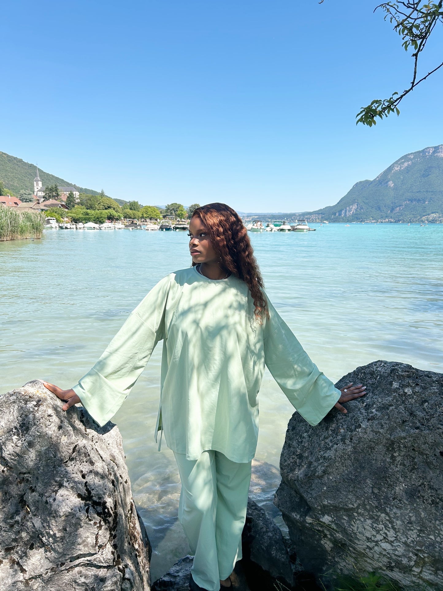 Burkini vert d’eau modeste avec hijab inclus House of Noor