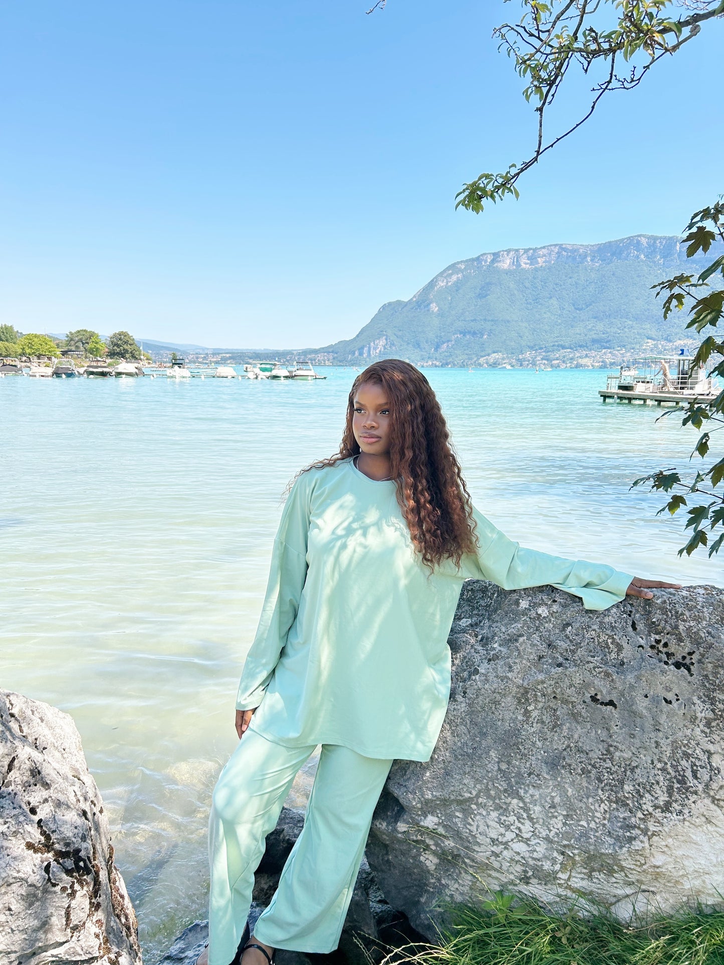 Burkini vert d’eau modeste avec hijab inclus House of Noor
