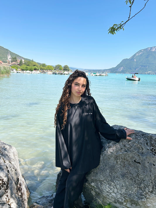 Burkini noir modeste avec hijab inclus House of Noor